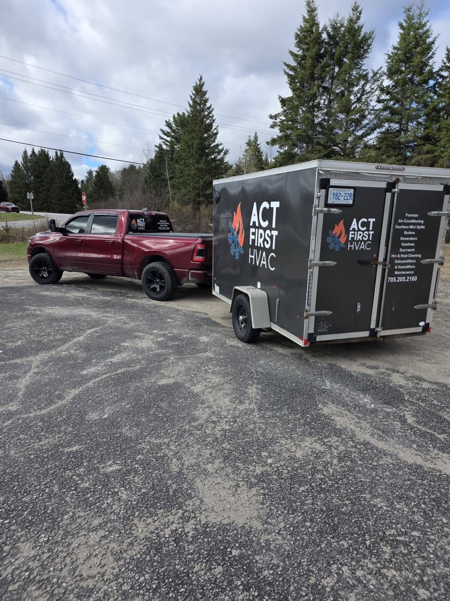 Act First HVAC truck and trailer